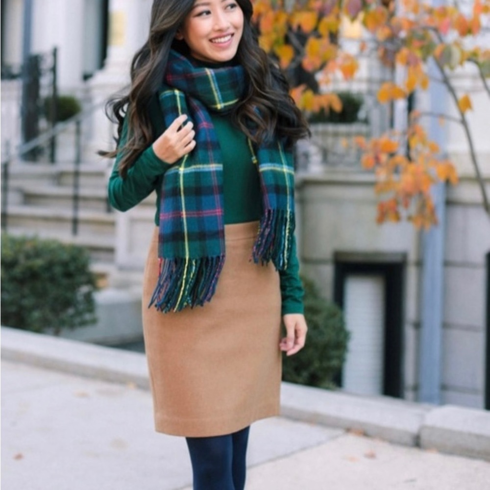 J.Crew Camel Wool Blend Skirt Size 4